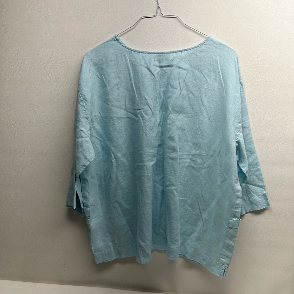 Pure J.Jill linen patch pockets top tunic size XL - Picture 3 of 7